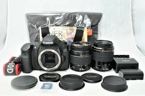 ★バッグ付美品★ キャノン Canon デジタル一眼レフカメラ EOS 60D ダブルレンズセット ■ K-18JL23-1679