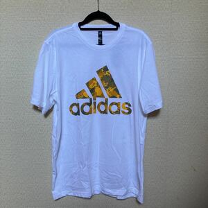 新品★アディダス★半袖★Ｔシャツ★白★adidas★Ｌサイズ★綿100％★身長172～178ｃｍ★チェスト93～99★送料230円★２枚まで同梱ＯＫ★①