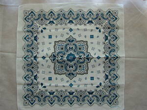  bandana white × blue 55×55cm cotton 100%