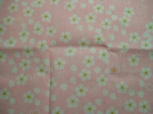 桜柄てぬぐい　薄ピンク　35×87cm　綿100％　目隠しカーテン・インテリアにも◎　手ぬぐい　さくら　サクラ　