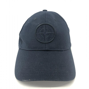 【中古】STONE ISLAND キャップ L ネイビー [240066123866]