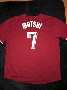 即決 東北楽天イーグルス 松井稼頭央 ユニフォーム マジェスティック製 LARGE Lサイズ 2014 FANS'モデル プリント