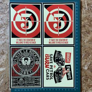 OBEY オベイ 4枚セット STICKER ステッカー シール shepard Fairey シェパード フェアリー