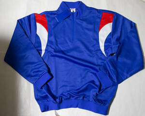  спортивная форма * Uni chika Mate школа джерси верхняя одежда голубой × красный белый 4L не использовался товар быстрое решение!