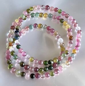 [ natural stone ] excellent article tourmaline. bracele . necklace ( number A2899)