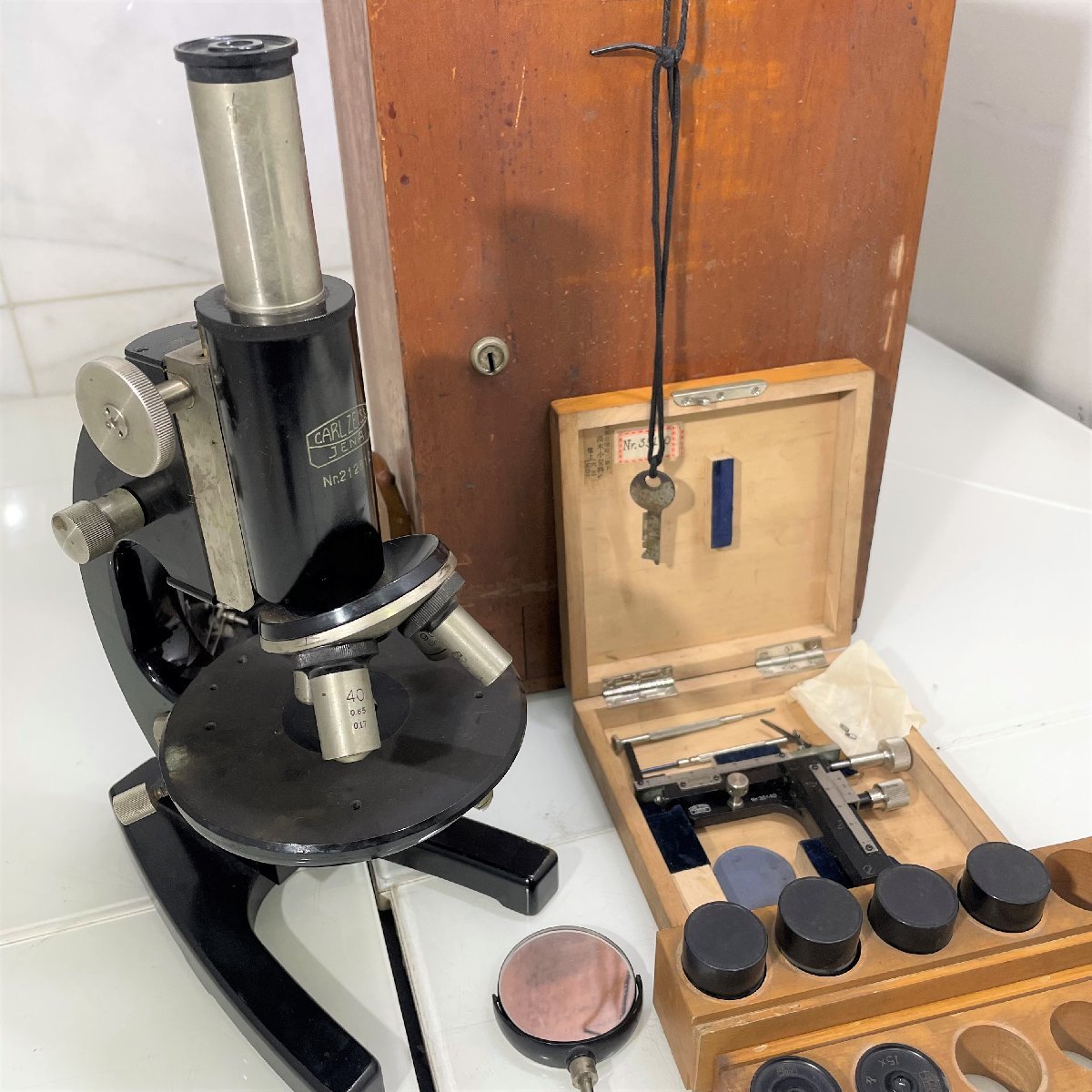 日本製 エムカテラ顕微鏡 アンティーク 1922年製（100年前） 使用可能