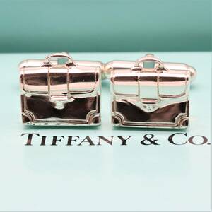  редкий прекрасный товар Tiffany сумка узор запонки серебряный Tiffany & Co. Vintage 