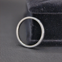 [RING] White Gold Plated Stainless Smooth Simple スムース シンプル ホワイトゴールド 2mm 甲丸スリム リング 20号 (1.6g) 【送料無料】_画像4