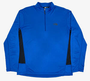 2015 THE NORTH FACE Polyester L/S Tee L Blue×Black ザノースフェイス ポリエステル長袖Tシャツ 登山 ハイキング キャンプ アウトドア