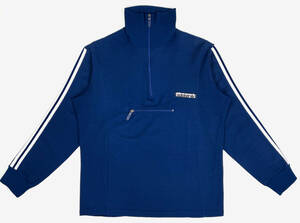 ユーゴスラビア製 1980s adidas Track pullover M Navy ヴィンテージアディダス トラックプルオーバー ジャージ 万国旗タグ ネイビー