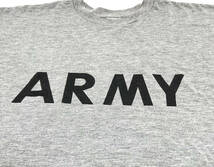 1984 US.ARMY S/S Tee MADE IN USA XL 80s ミリタリー アメリカ軍 ポリエステル半袖Tシャツ グレー ヴィンテージ_画像4