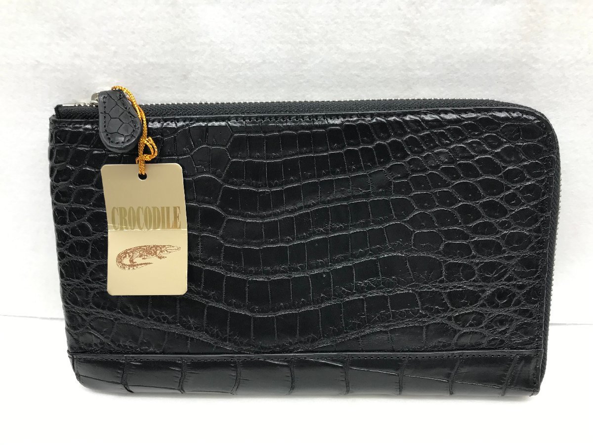 クロコダイル 財布 本物 日本製 ハンドメイド ラウンド長財布 最上級品