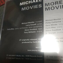 Michael Mantler マイケル・マントラー Movies More Movies 廃盤 名盤 美品_画像2