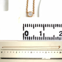 Star Jewelry スタージュエリー ダイヤモンドプチネックレス 約39cm 0.05ct K18PG 18金 ピンクゴールド 20349_画像8
