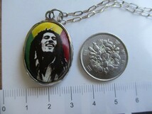 90s ボブ マーリー Bob Marley シルバー? ペンダント ネックレス /レゲエ ラスタ reggae ジャマイカ ラスタファリ ウェイラーズ_画像8