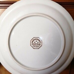 未使用 ヴィンテージ 60's ストーンウェア 5枚セット NIKKO ニッコー 日本製 食器 STONEWARE 昭和レトロ パンプレート 丸皿 平皿 ブラウンの画像5