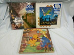 FG788 Fuji color free album Disney Mickey minnie Pooh Peter Pan unused goods & used 3 point set L size screw type white cardboard 
