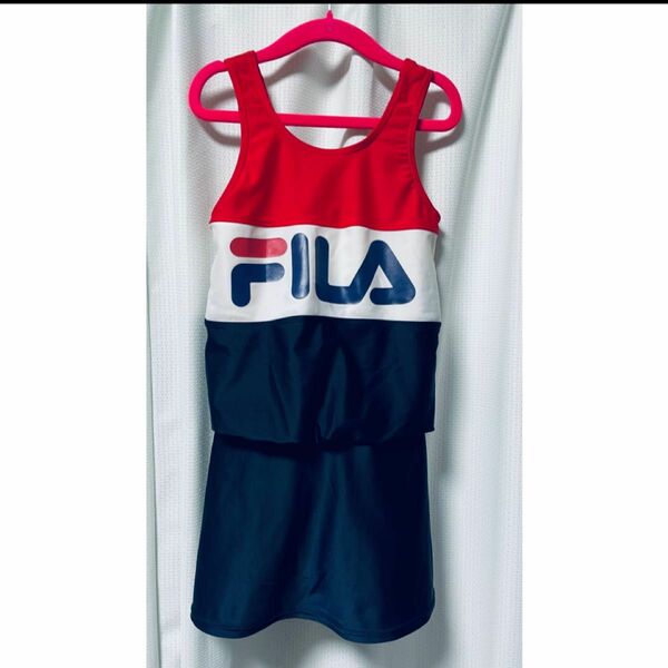 人気 FILA フィラ 130 140 水着 一体型 水遊び プール おけいこ 海 スイミング ワンピース型 ショーパン 短パン