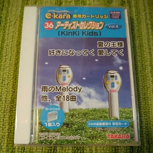 e-kara　180701a　新品　カートリッジ　ekara　イーカラ　カラオケ　KinKi Kids　タカラ　takara　硝子の少年　フラワーなど18曲