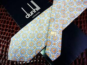 E0572R●美品●【花・ステンドグラス】【ｄunhill】ダンヒルのネクタイ