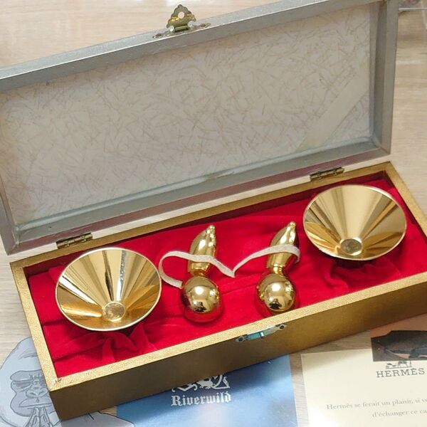 メッキ金杯 セット 専用箱付き 酒器 24KGP刻印