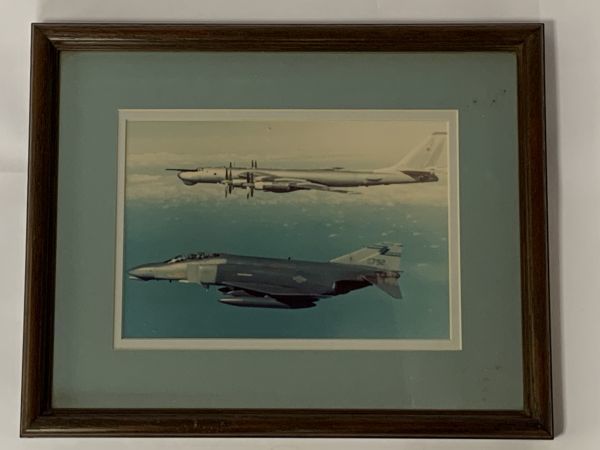【額】アンティーク 『ロシア戦略爆撃機ツポレフ / アメリカF4ファントム戦闘機』ミリタリー G0722, 美術品, 絵画, その他