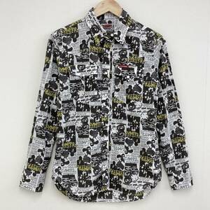 HYSTERIC GLAMOUR × CRAMPS photo total pattern long sleeve shirt men's S size Hysteric Glamour clamp s pattern shirt archive 3060202