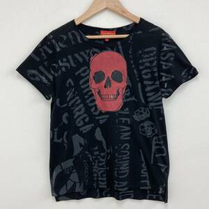 vivienne westwood RED LABEL スカル 総柄 半袖 Tシャツ ブラック 1サイズ ヴィヴィアンウエストウッドレッドレーベル カットソー 3070177