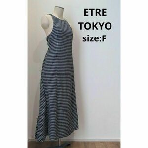 etore Tokyo ETRE TOKYO mermaid check dress navy series 