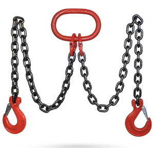 2本吊り チェーンスリング1.15t チェーン径6mm長さ1.5ｍ スリングフックタイプ　チェーンフック　吊りクランプ・吊りベルトスリングチェー