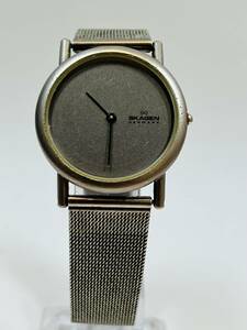 動作未確認　SKAGEN スカーゲン DENMARK 腕時計 クォーツ ラウンド 2針