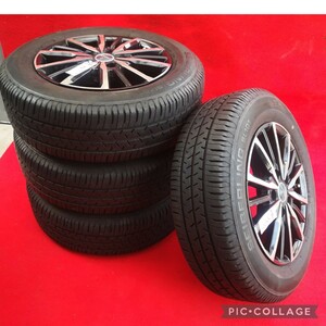 美品！ENKEI SMACK 6J+53 PCD114.3-5穴タイヤ付き4本195/65R15 ノア・ヴォクシー・ステップワゴン・アコードワゴン・アクセラ・アテンザ等