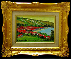 Art hand Auction Ryohei Shimamoto Costa de Normandía Pintura al óleo Autenticidad garantizada Nuevo enmarcado SM, cuadro, pintura al óleo, Naturaleza, Pintura de paisaje