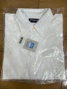 ★新品 ユニクロ　ドライワッフルシャツ　Lサイズ　ホワイト