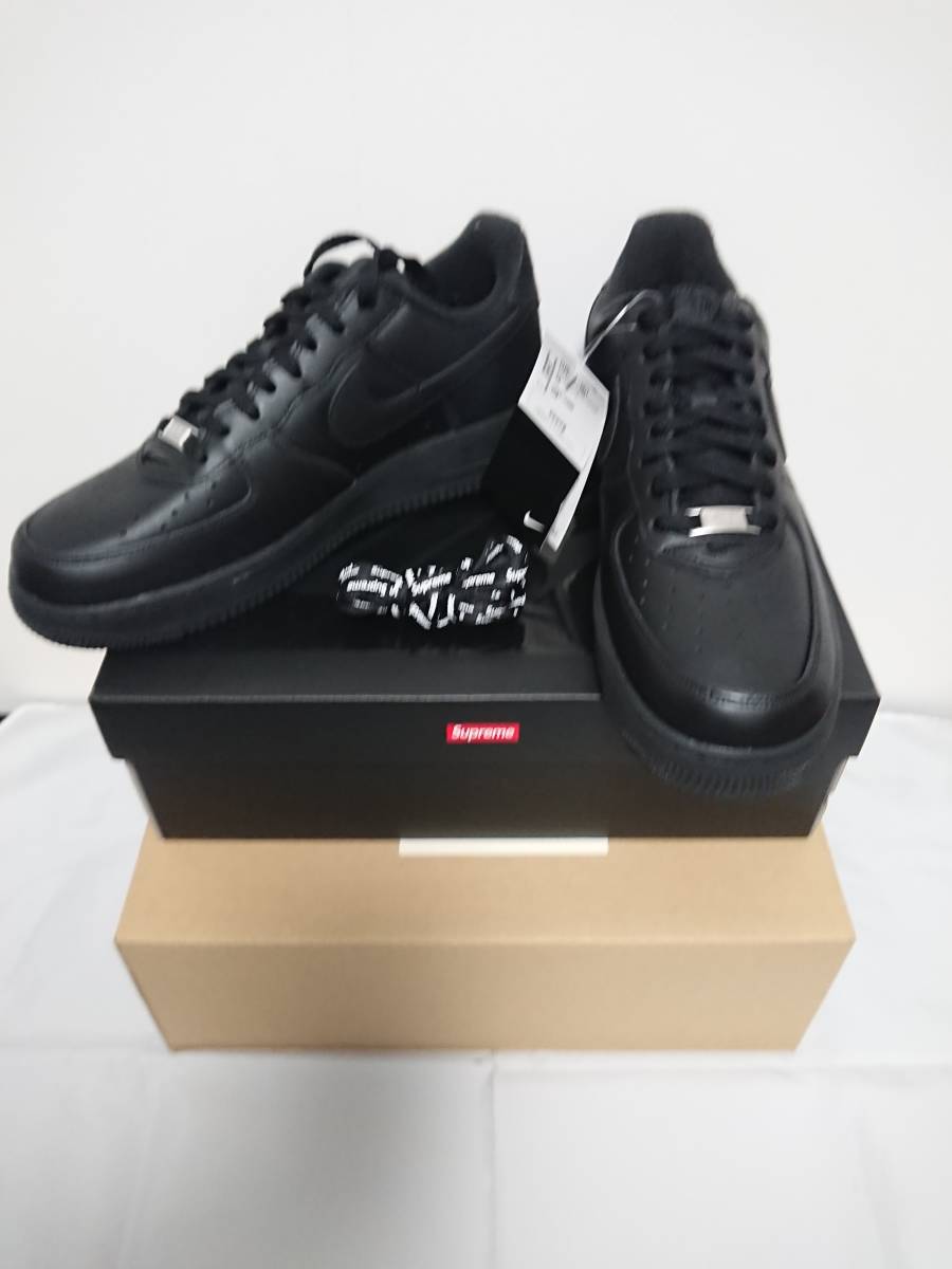 セール商品 ②supremeナイキ エアフォース1 黒 27.0 初期ボックス
