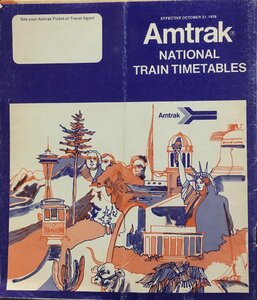 鉄道資料 時刻表『National Train Timetables Efective October 31 1976』Amtrak 1976年
