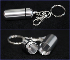 KP6750/ pill case key holder large L largish Capsule . medicine, hearing aid for button battery inserting also popular. 