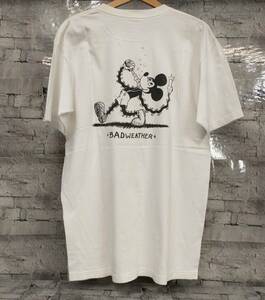 Optima Micky Mouse Print Tee 半袖Tシャツ 古着 コットン メキシコ製 サイズL ホワイト 店舗受取可