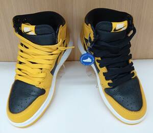 NIKE ナイキ AIRJORDAN1 RETRO HIGH OG GS POLLEN エアジョーダン パラン 575441-701 ハイカットスニーカー 23 イエロー×ブラック 通年