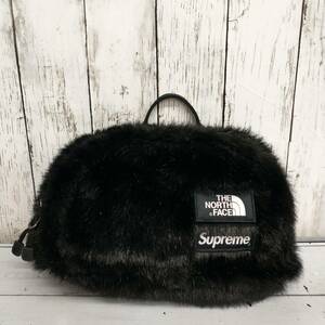 ボディバッグ Supreme × THENORTHFACE NM82093I Faux Fur Waist Bag ブラック シュプリーム ノースフェイス