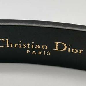 Christian Dior カーフレザー ベルト CDロゴ サドル ブラック/ゴールド金具 75cm 23-MA-0179 レディース ディオールの画像4