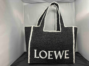 LOEWE ロエベ ロエベフォント トート トートバッグ ラフィア素材 バッグ A685B60X01 ブラック 黒 レディース 鞄 ※保存袋、取説付