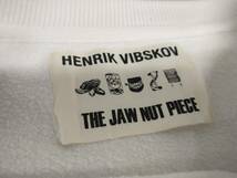 HENRIK VIBSKOV THE JAW NUT PIECE ヘンリックヴィブスコフ スウェット トレーナー ホワイト ラグランスリーブ 裏起毛 Mサイズ 店舗受取可_画像3