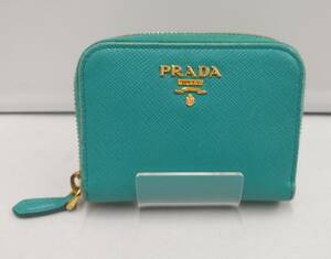 【箱、ギャラ付】PRADA プラダ 1MM268 コインケース グリーン系