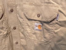 Carhartt FR Tan Flame Resistant Work Shirt L 294-62 カーハート エフアール フレームレジスタントワークシャツ メキシコ製 店舗受取可_画像2