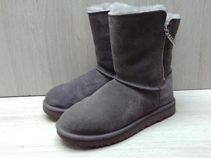 UGG/アグ Classic Short Sparkle Zip Boot/クラシックショートスパークルジップブーツ 1094983 ムートンブーツ 25cm ボア チェーン グレー