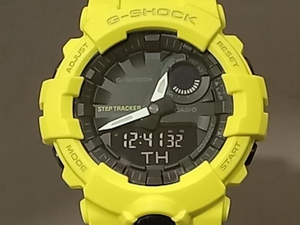 【即決】CASIO カシオ/G-SHOCK ジーショック/デジアナ/GBA-800/Bluetooth モバイリング/イエロー系/クォーツ/メンズ腕時計/ブラック文字盤