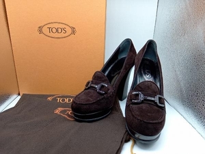 TOD’S トッズ パンプス レディースシューズ / サイズ 36 / ダークブラウン・スエード 箱付き