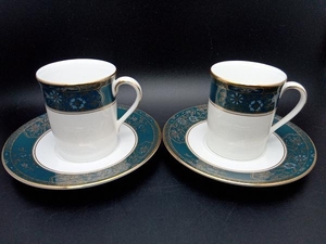 ROYAL DOULTON カップ＆ソーサー CARLYLE 2客セット ロイヤルドルトン カーライル デミタスカップ