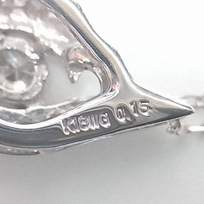 K18 WG 18金 ホワイトゴールド ダイヤモンド0.15ct 約45cm 約1.3g ネックレス ペンダント レディースアクセサリー スライドアジャスターの画像5